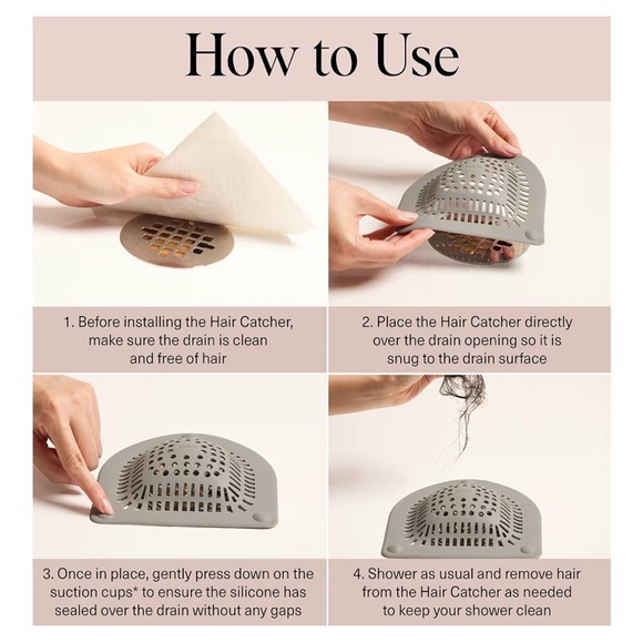 Kitsch White Drain Hair Catcher - Picture 7 of 8